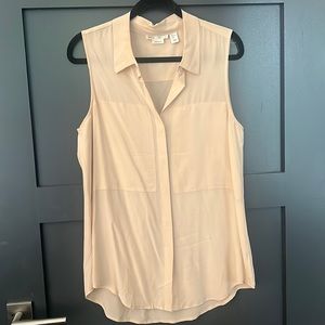 100% Silk sleeveless equipment blouse